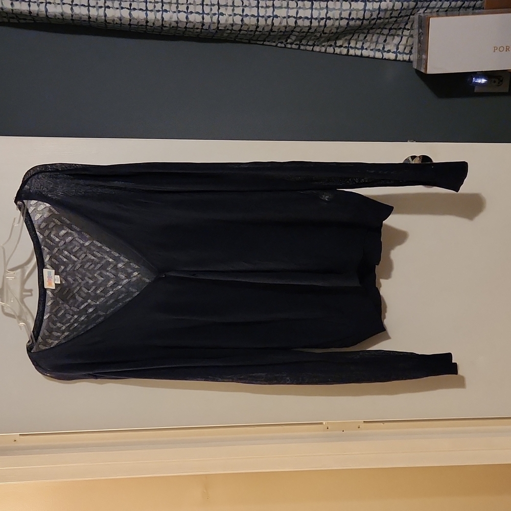 Sheer back sweater